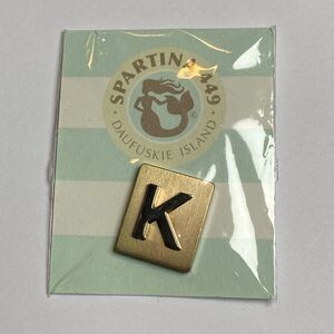 New Old Stock Spartina 449 Magnetic Accessories Golden Letter K Charm